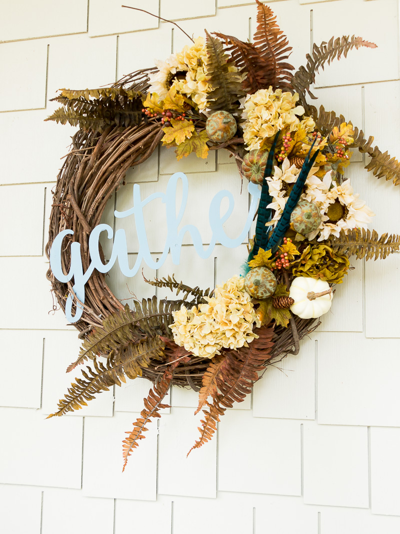 How to style your fall porch to match your wreath