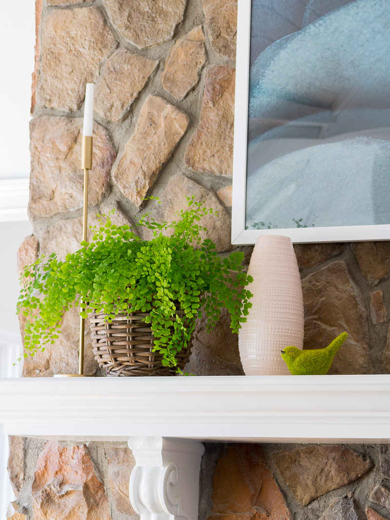 Adding a touch of blush to your Spring Mantel