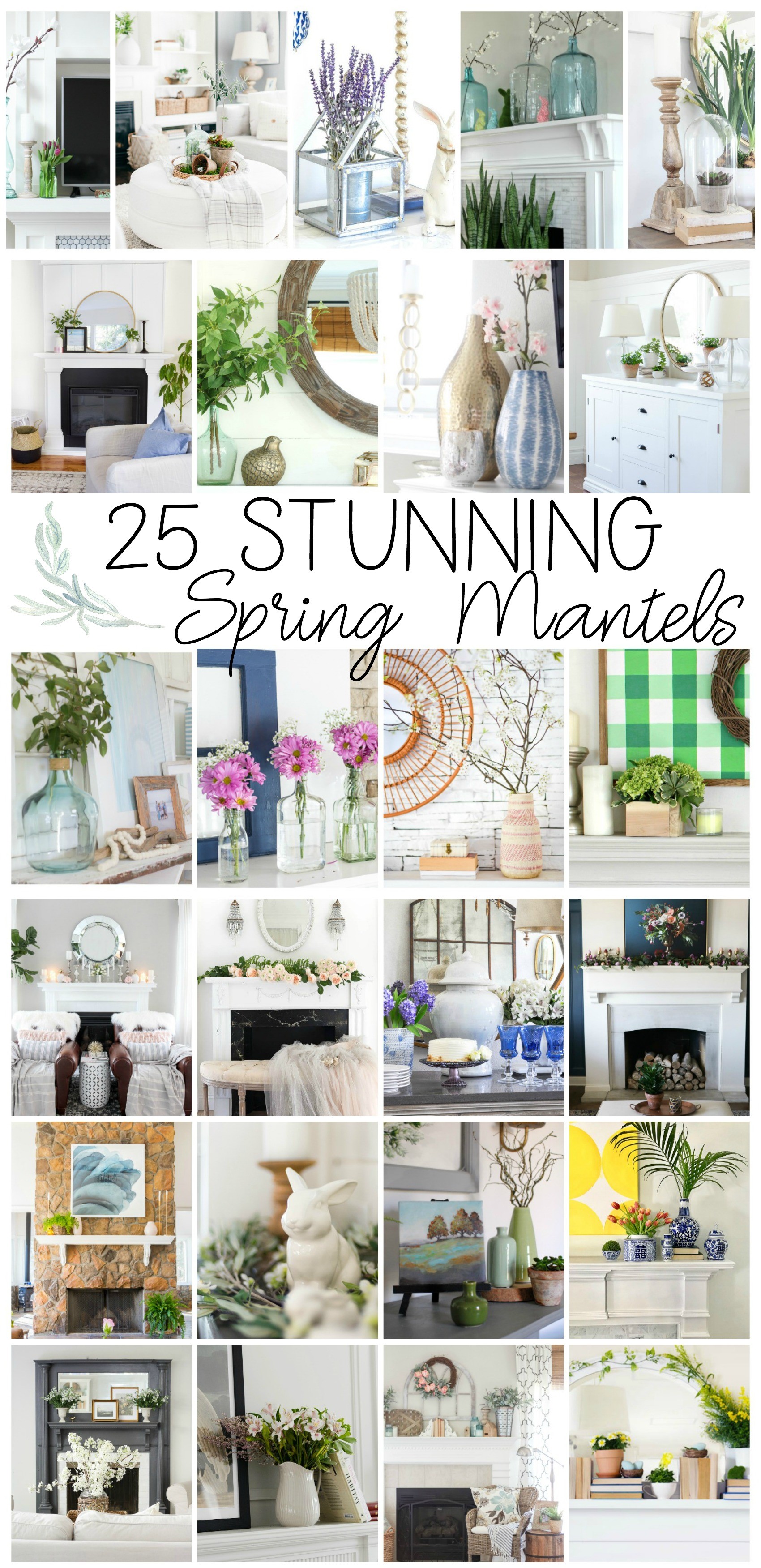 Adding a touch of blush to your Spring Mantel