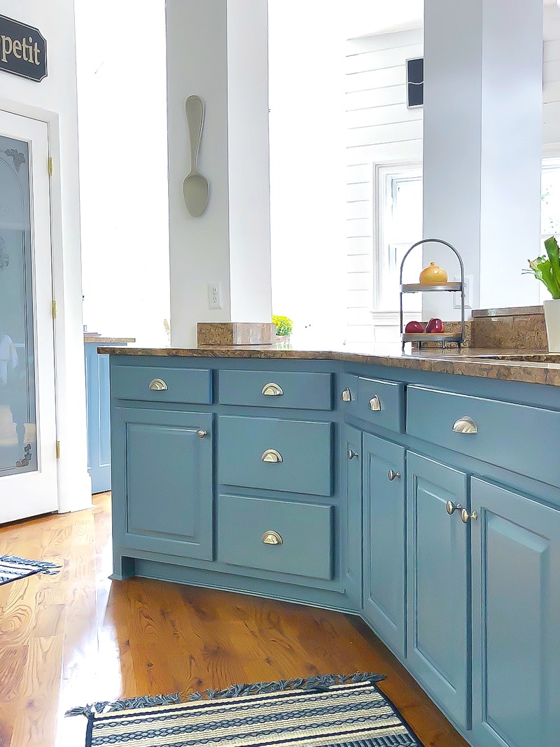 Blue Kitchen Island Reveal and some painting advice