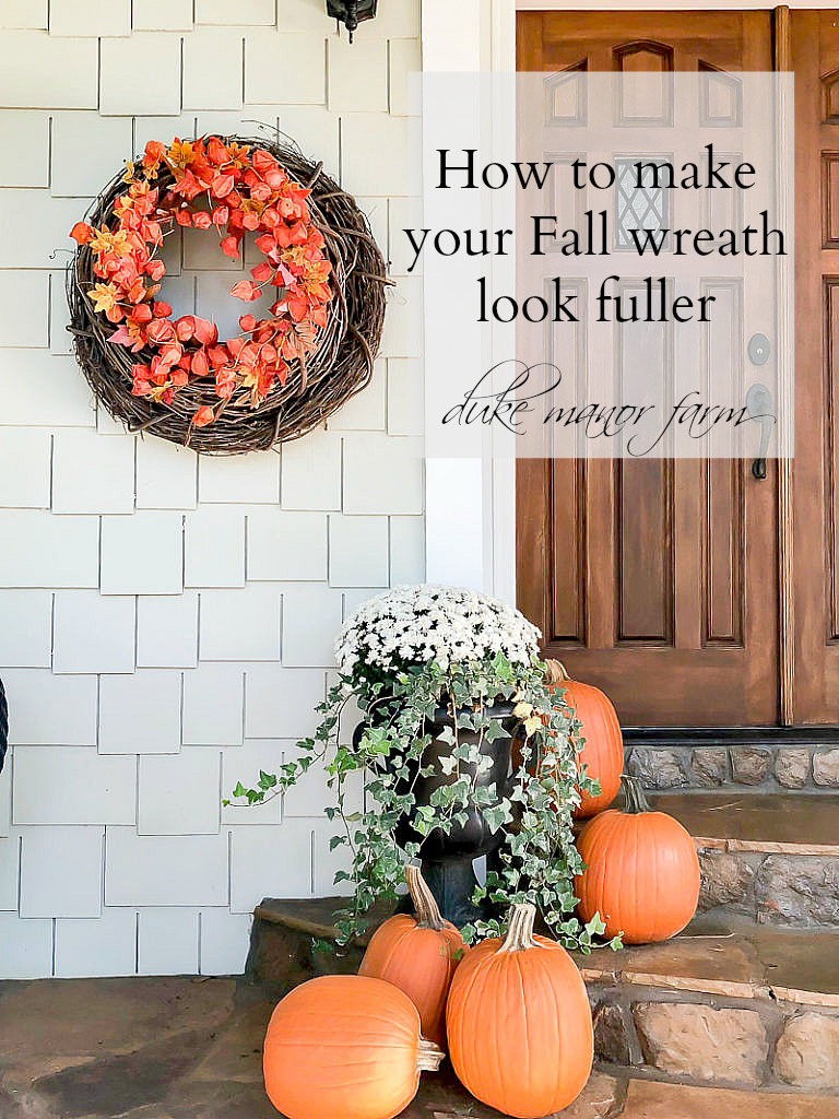 How to make a Fall wreath appear fuller