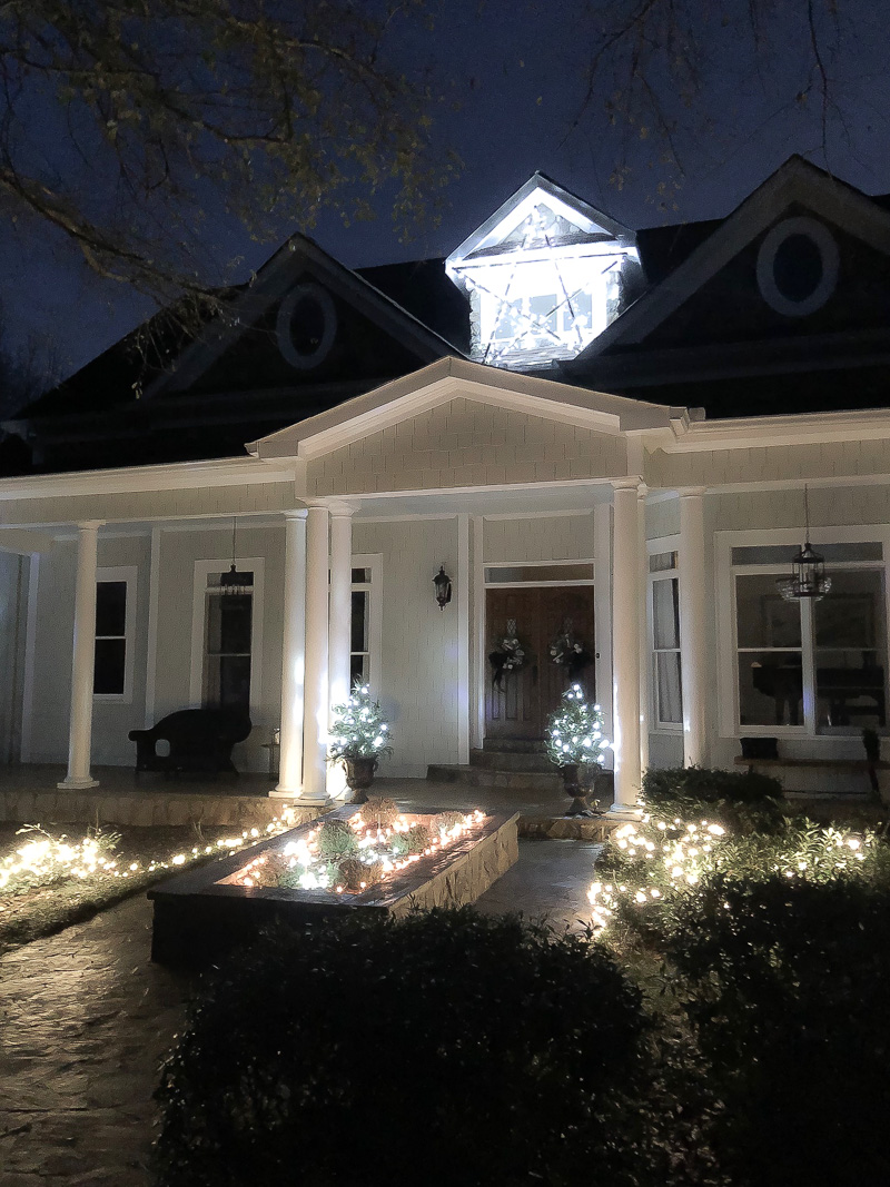 Christmas Lights at Night at Duke Manor Farm