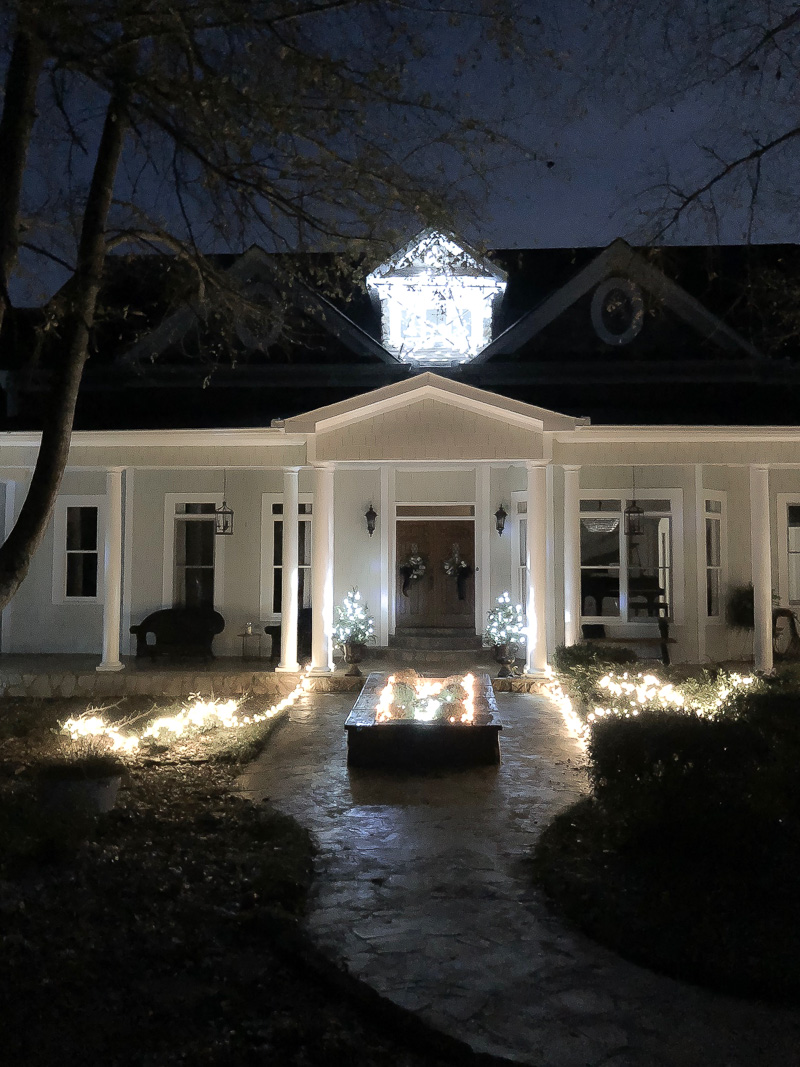 Christmas Lights at Night at Duke Manor Farm