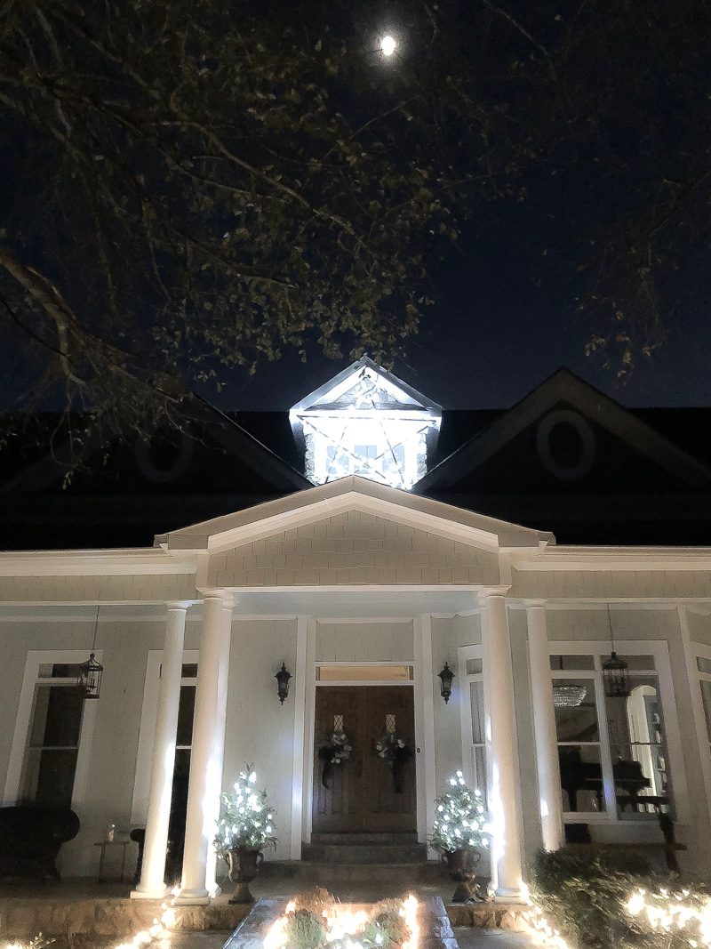 Christmas Lights at Night at Duke Manor Farm