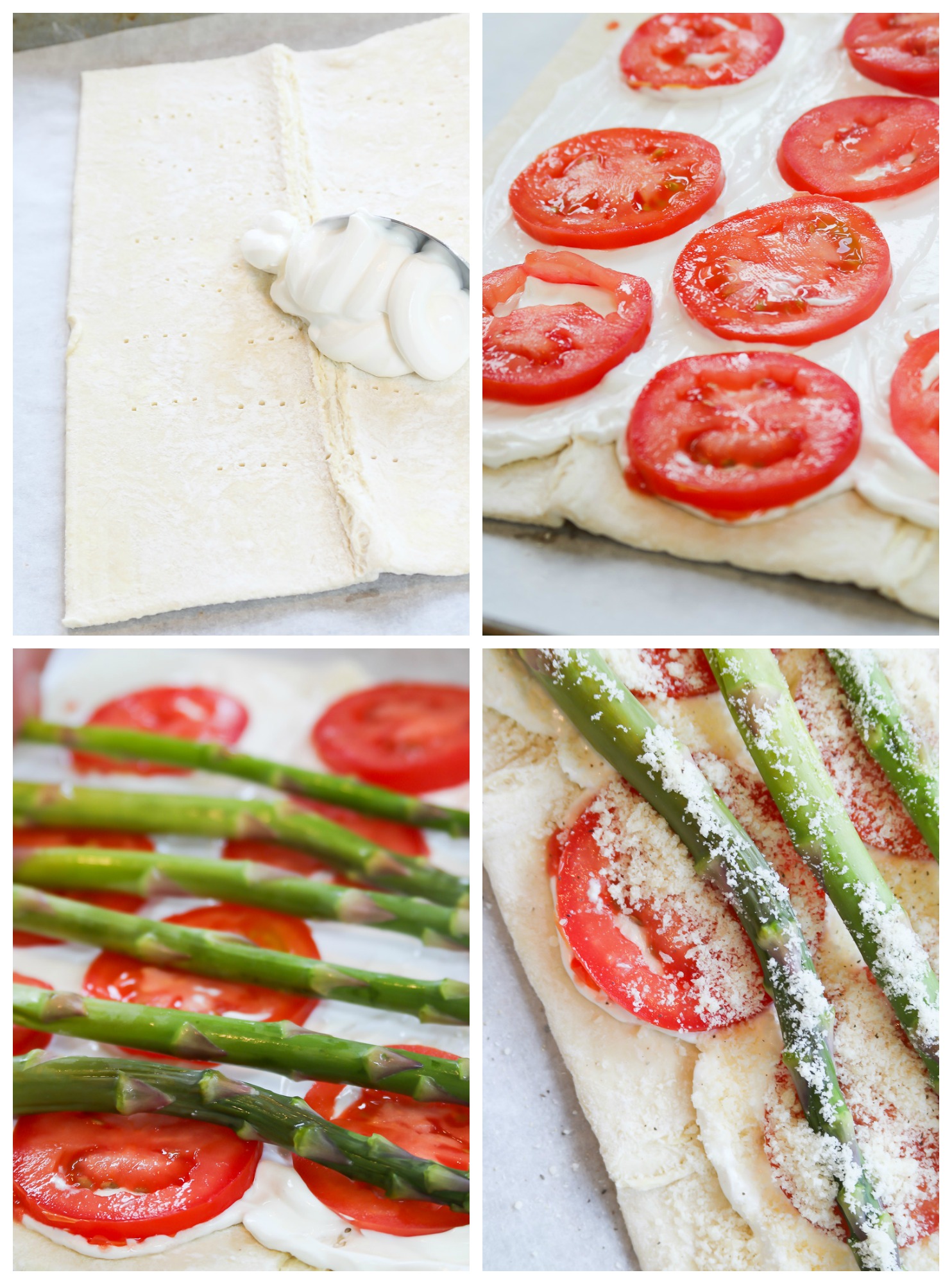 Simple Asparagus and Tomato Pastry