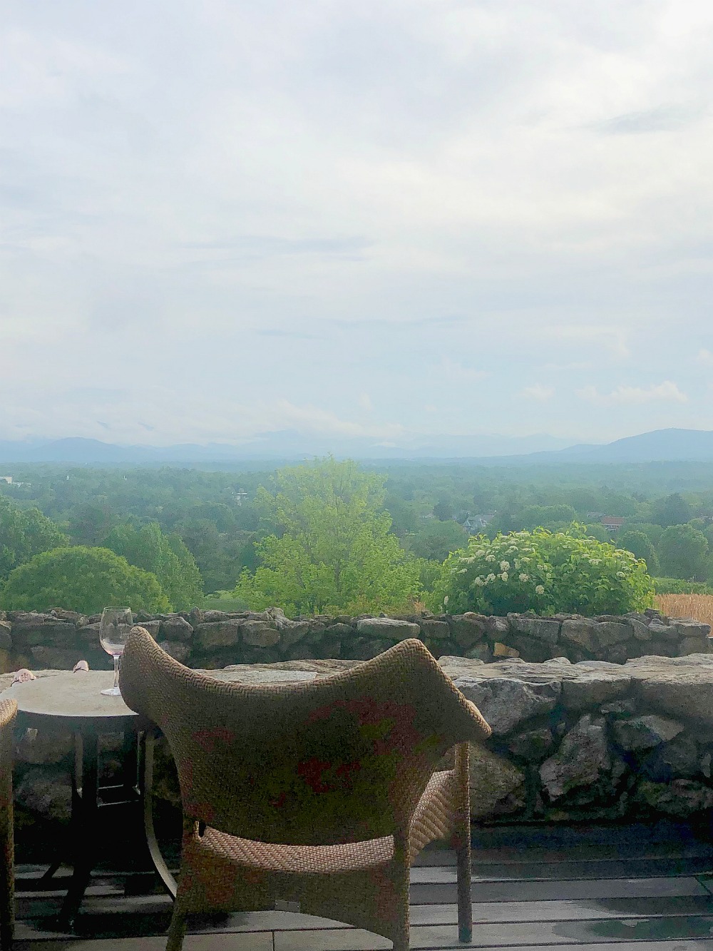 chair overlooking the mountains in ashville, north carolina