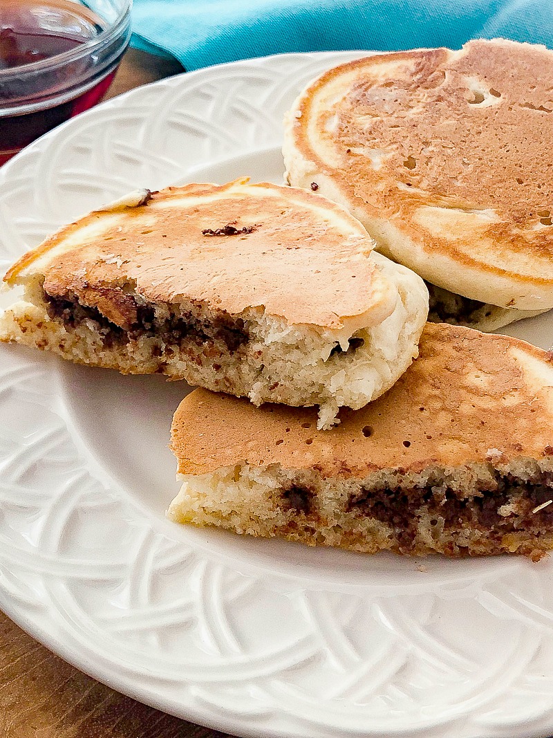 Chocolate Chip Stuffed Pancakes