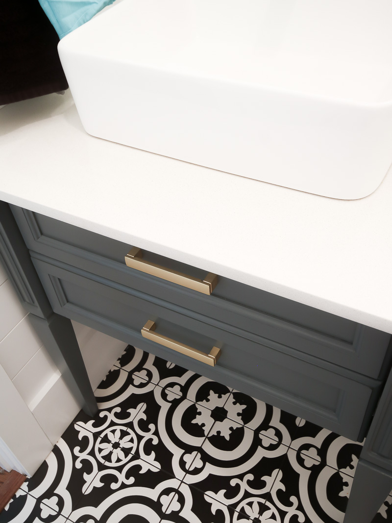 Black and White Guest Bath Reveal
