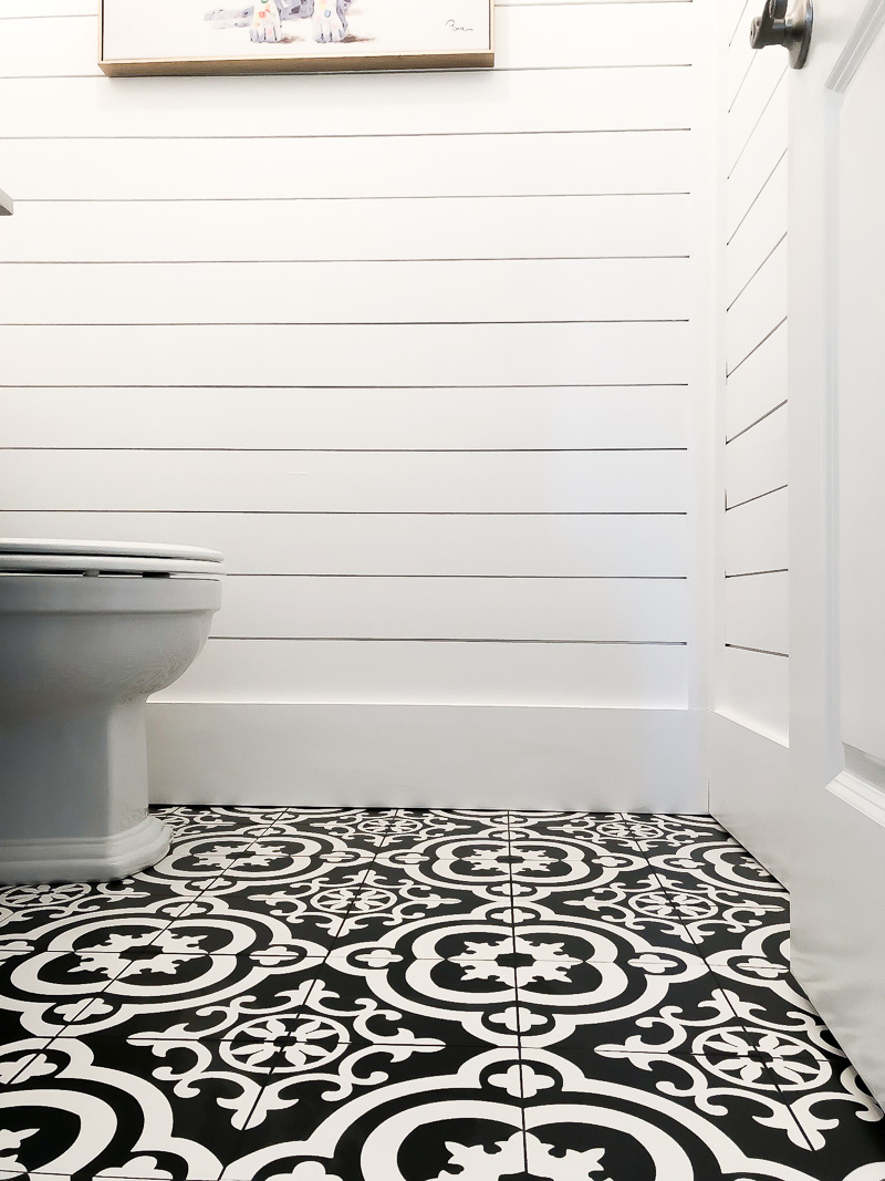 Black and White Guest Bath Reveal