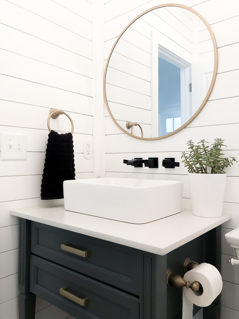 Black and White Guest Bath Reveal