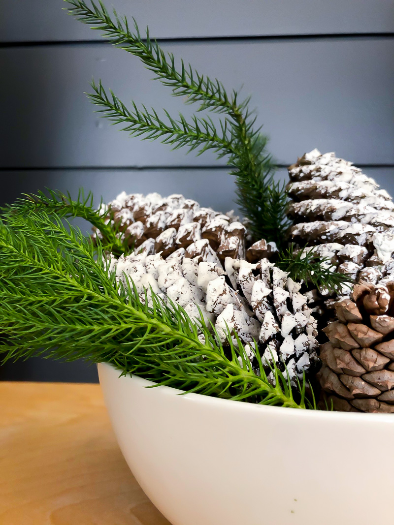 Try this tip for perfectly flocked pine cones