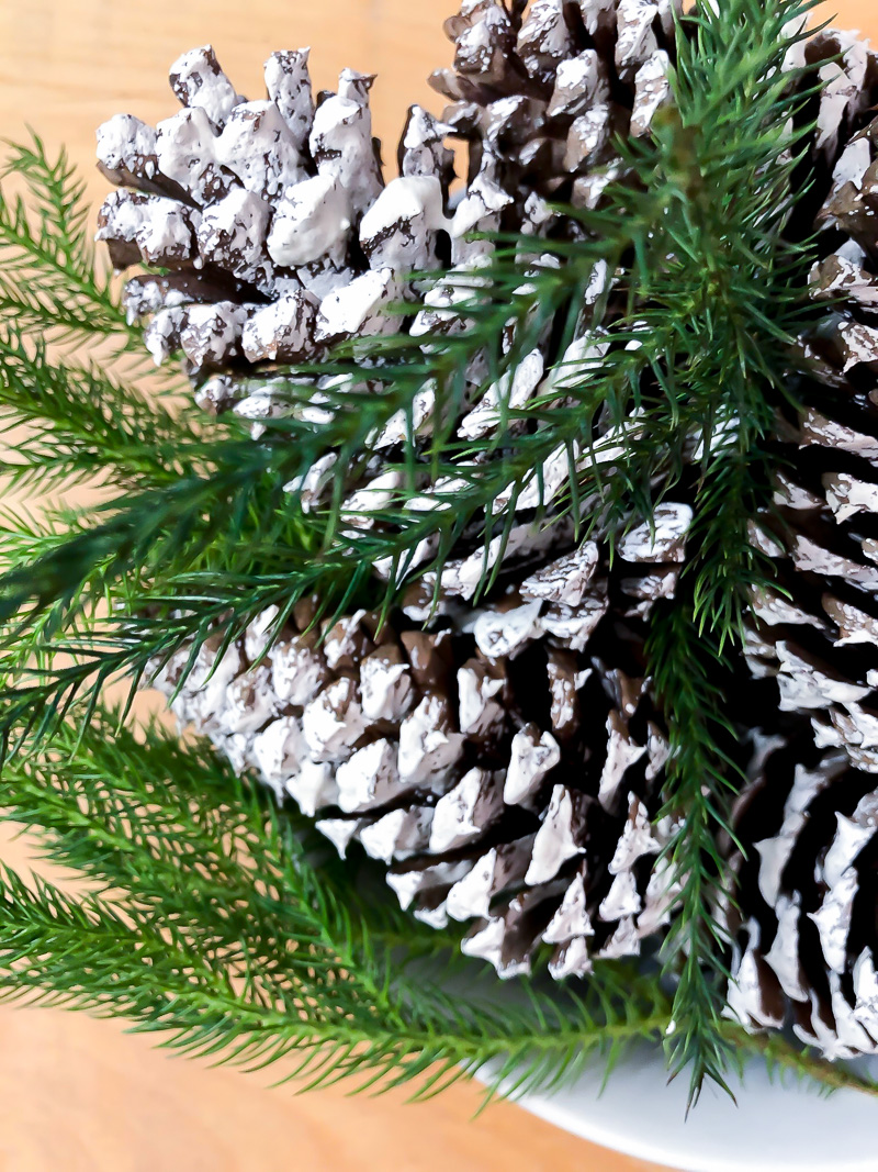 Try this tip for perfectly flocked pine cones