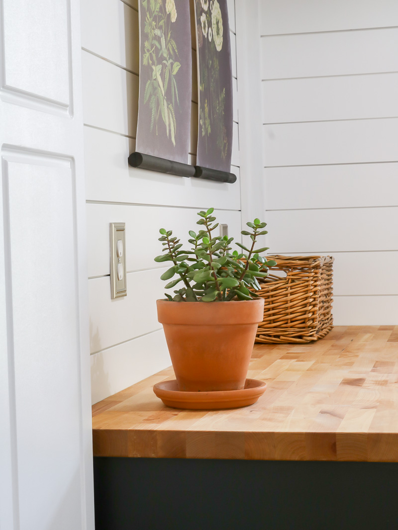 Laundry Room Update: Installing butcher block counter