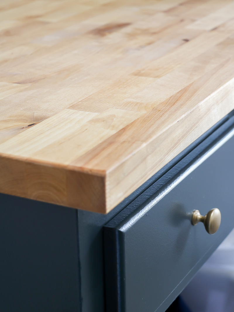  Installing butcher block counter