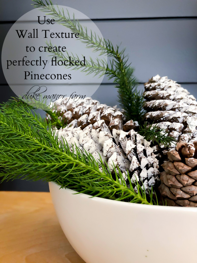 Try this tip for perfectly flocked pine cones - Duke Manor Farm by Laura  Janning