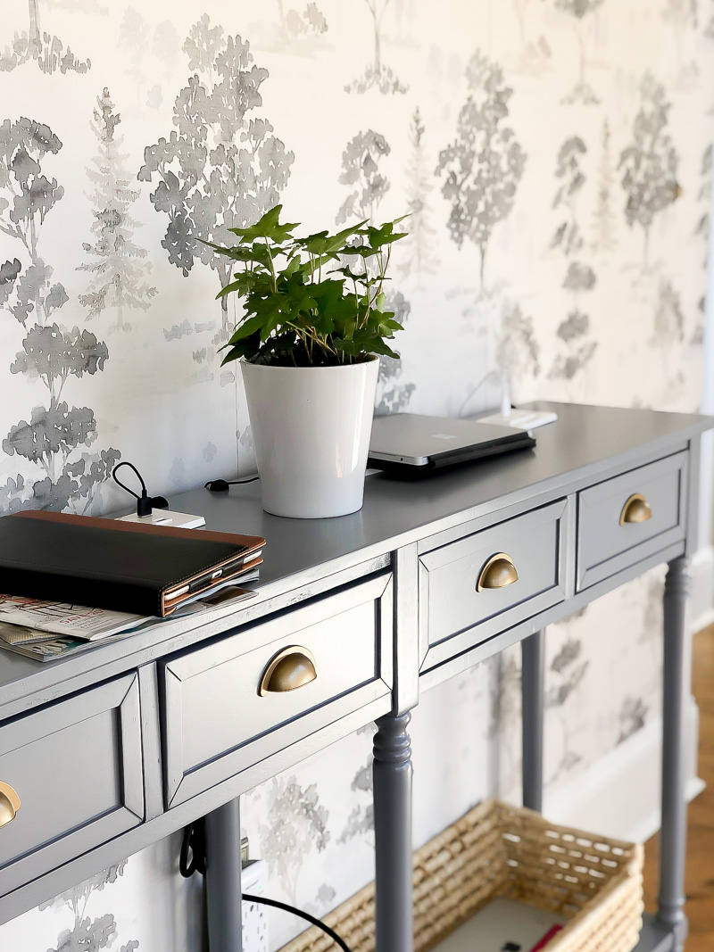 Create a stylish phone charging station from a simple console table