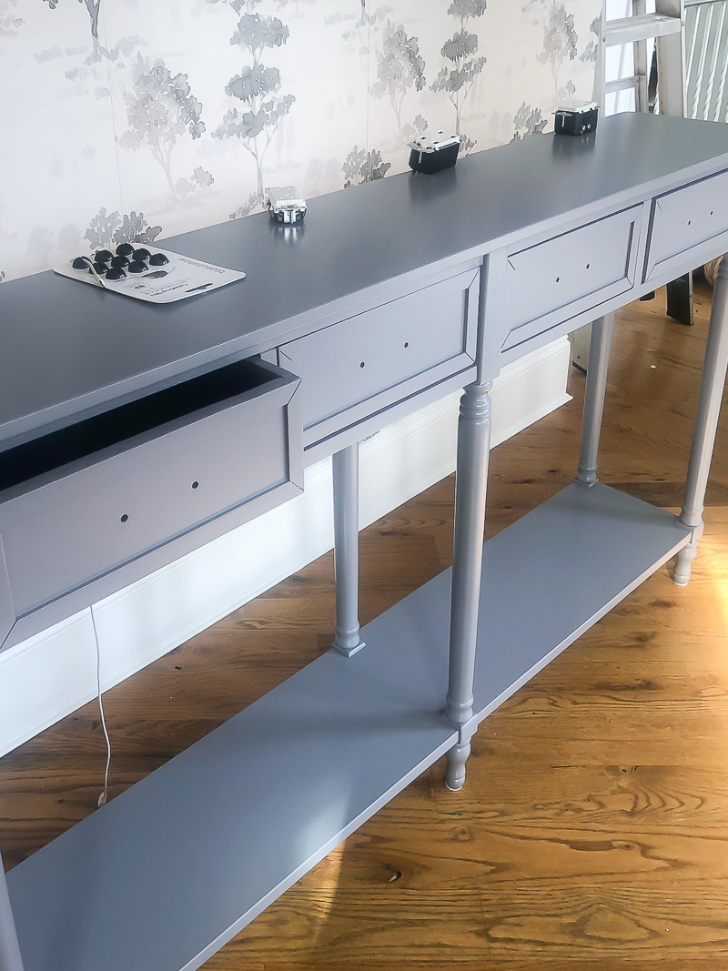 Create a stylish phone charging station from a simple console table