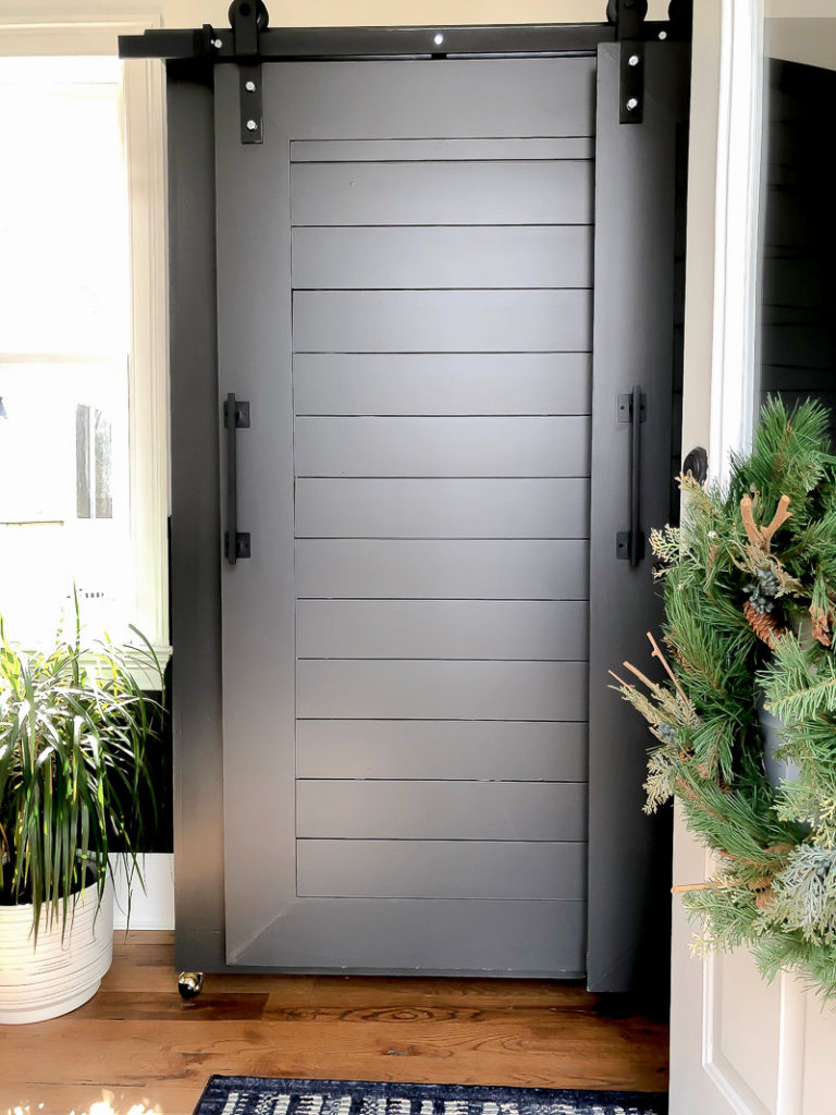 Custom DIY Shoe Cabinet with Sliding Door