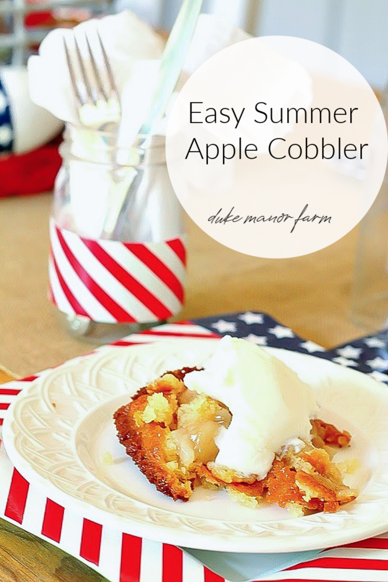 Easy Summer Apple Cobbler