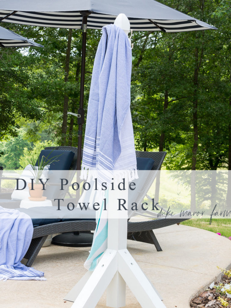 Easy Poolside Towel Rack