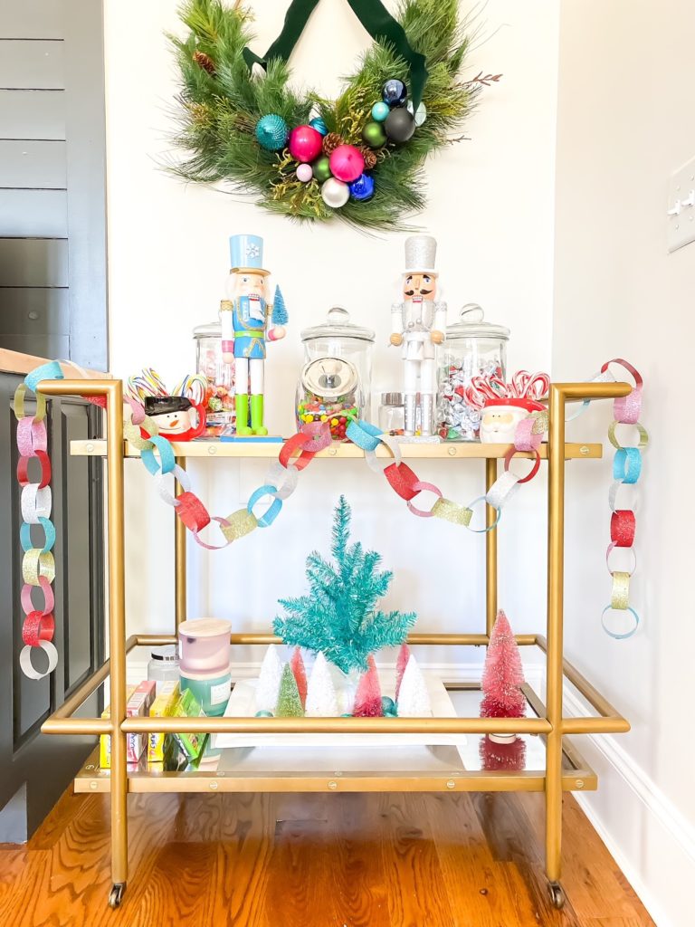 Fun festive holiday candy station