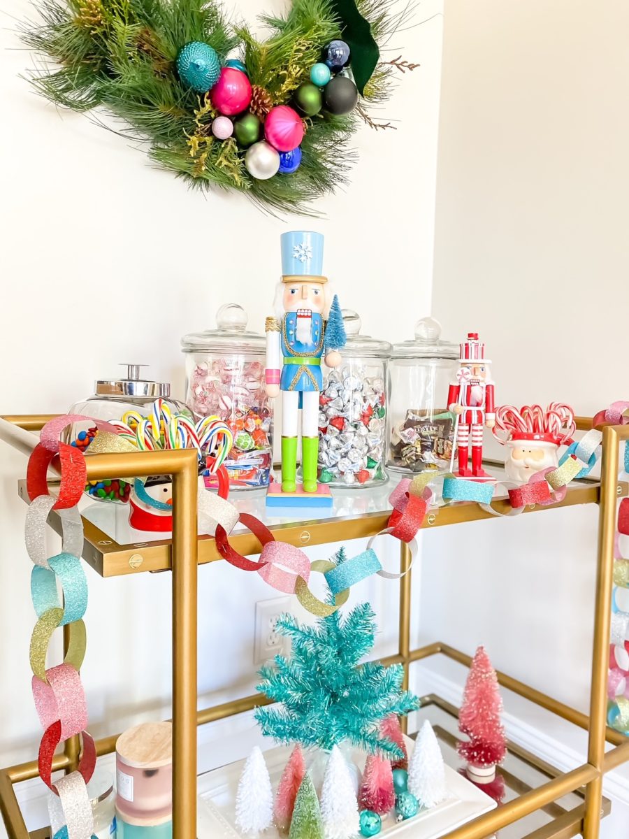 Fun festive holiday candy station