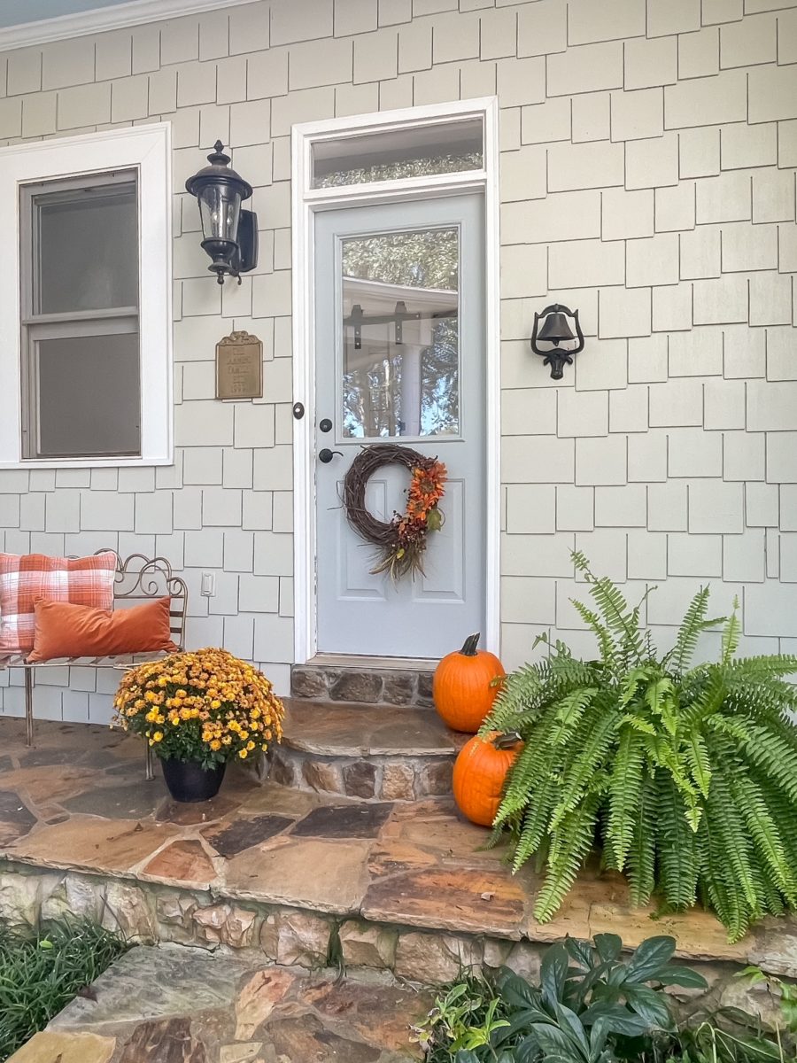 Traditional Fall Porch 2021 side entrance