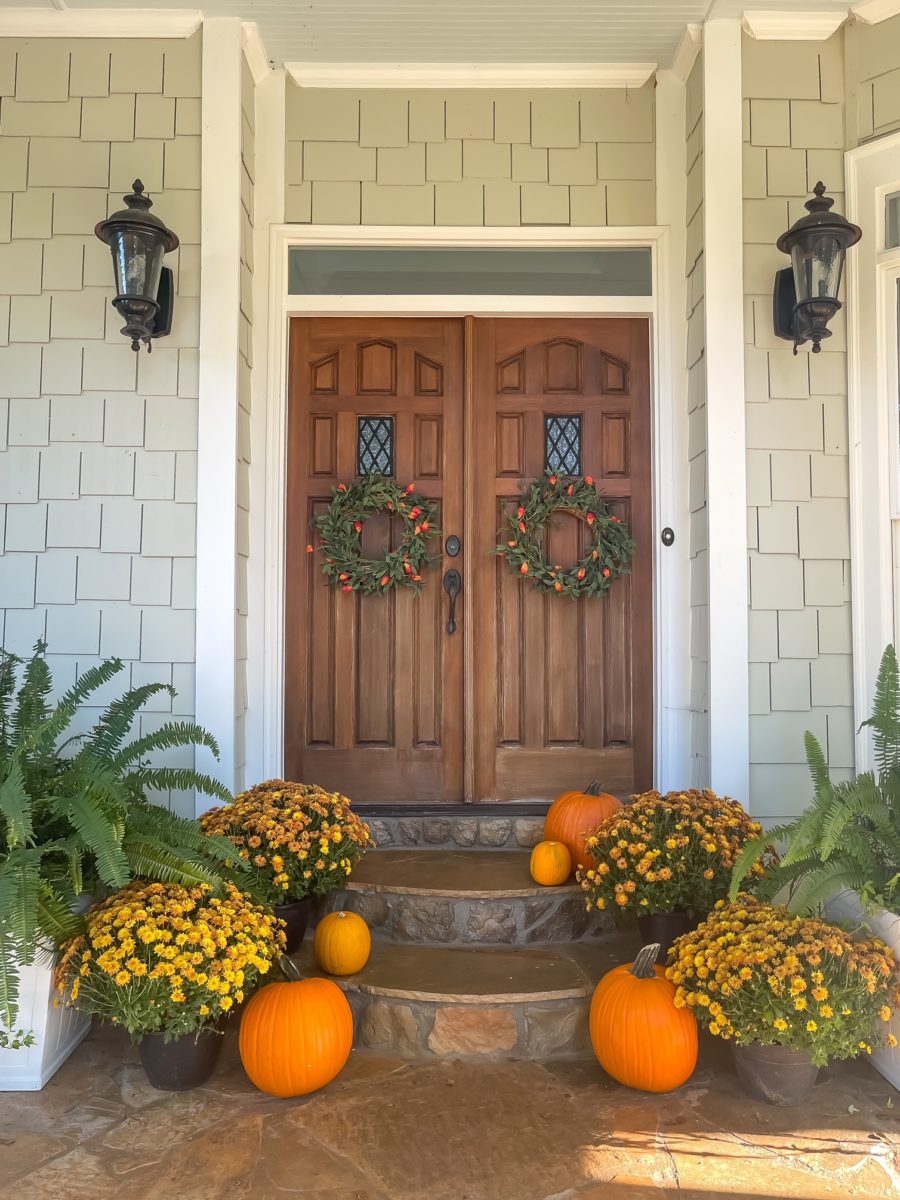 Traditional Fall Porch 2021 front door