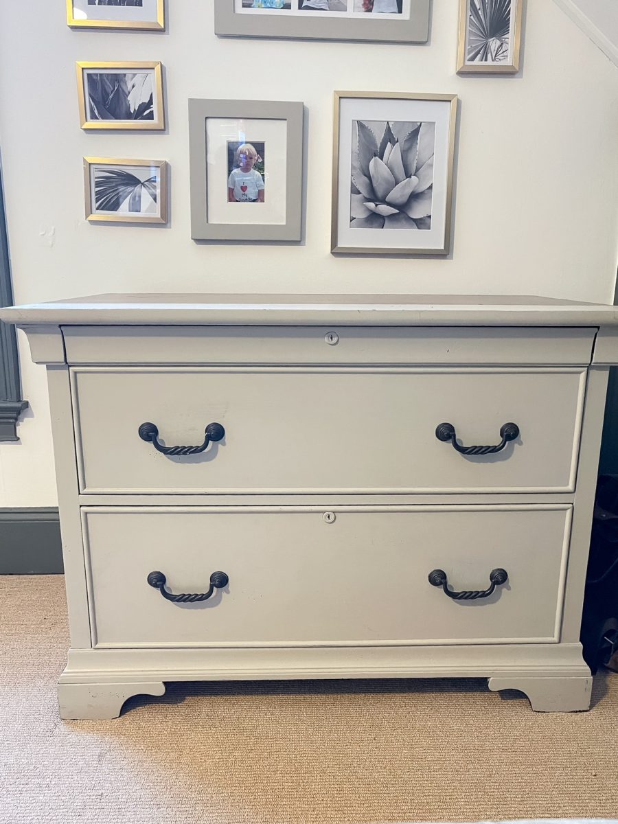 file cabinet before it was painted