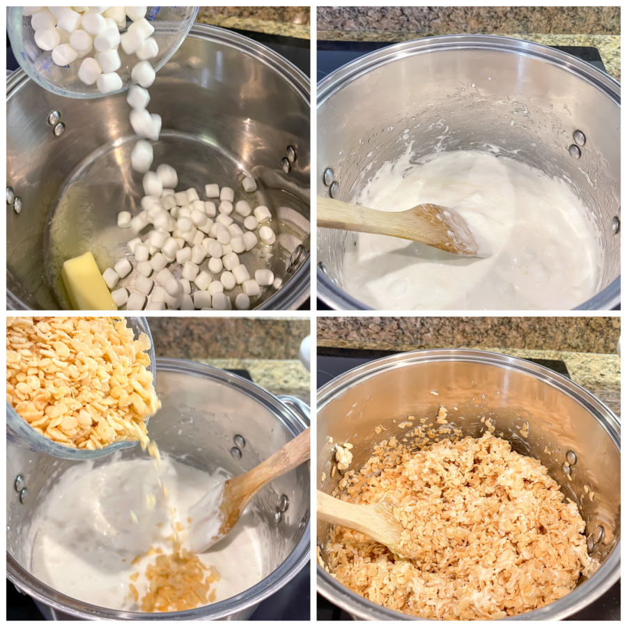 steps to make rice krispie treats