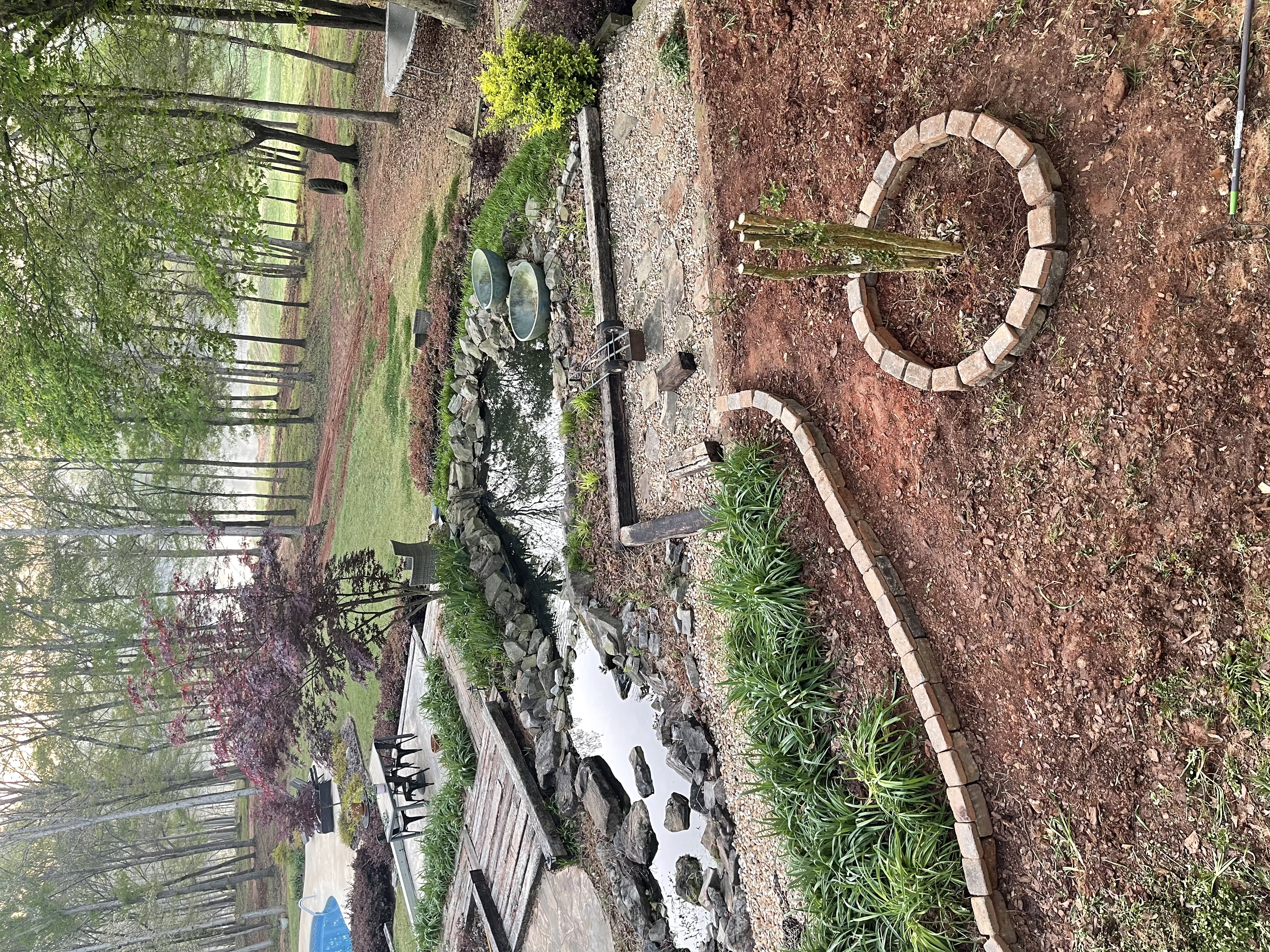 Ariel view of backyard before sod installed