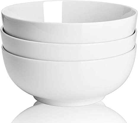 White salad bowls