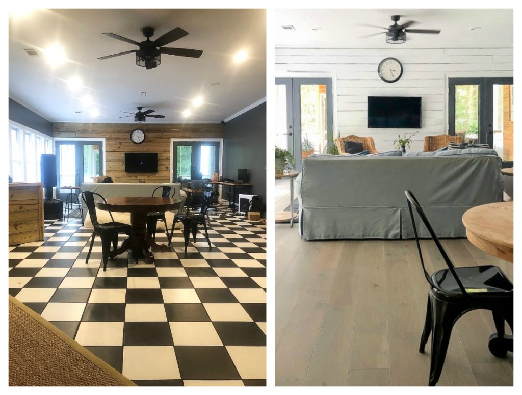 before and after of flooring