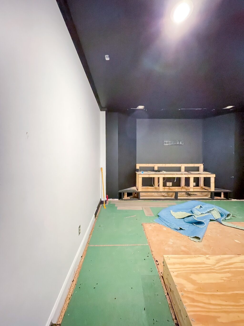 white and black walls in a room