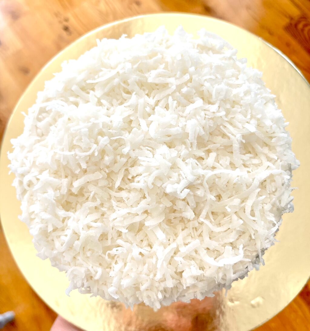 coconut cake from above