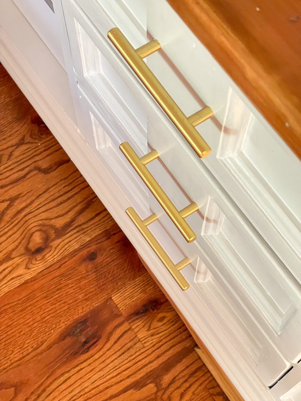 dresser with brass handles