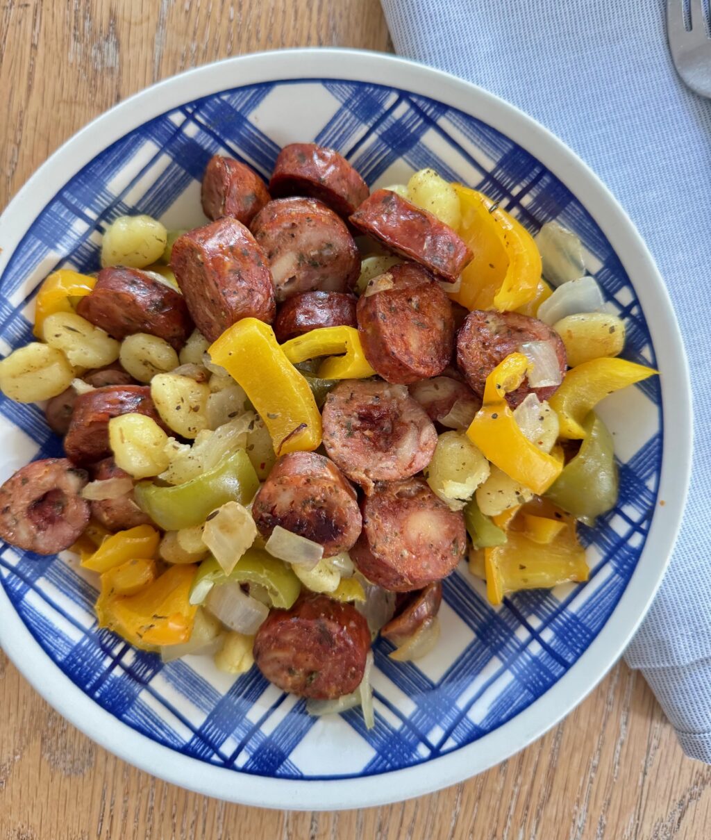 sheet pan gnocchi with peppers and sausage