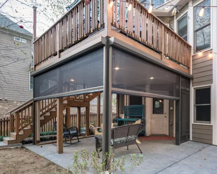 Porch Upgrade with Motorized Screens