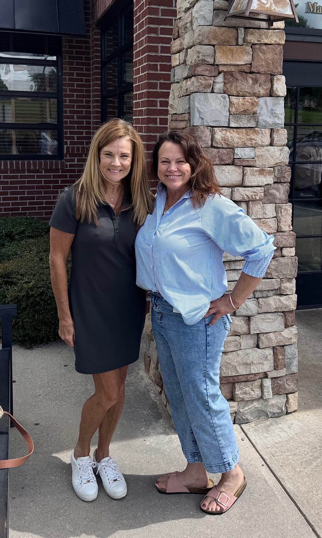 two women in front of Long Horn