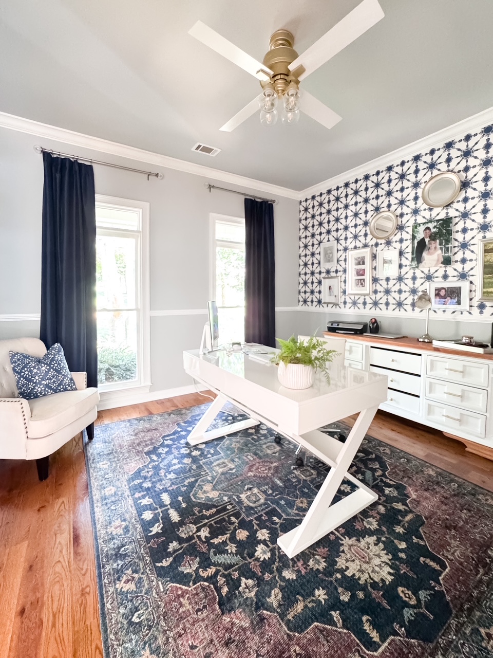 office makeover at Duke Manor Farm using Fast as the wind from Behr