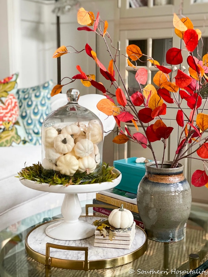 fall decor on table