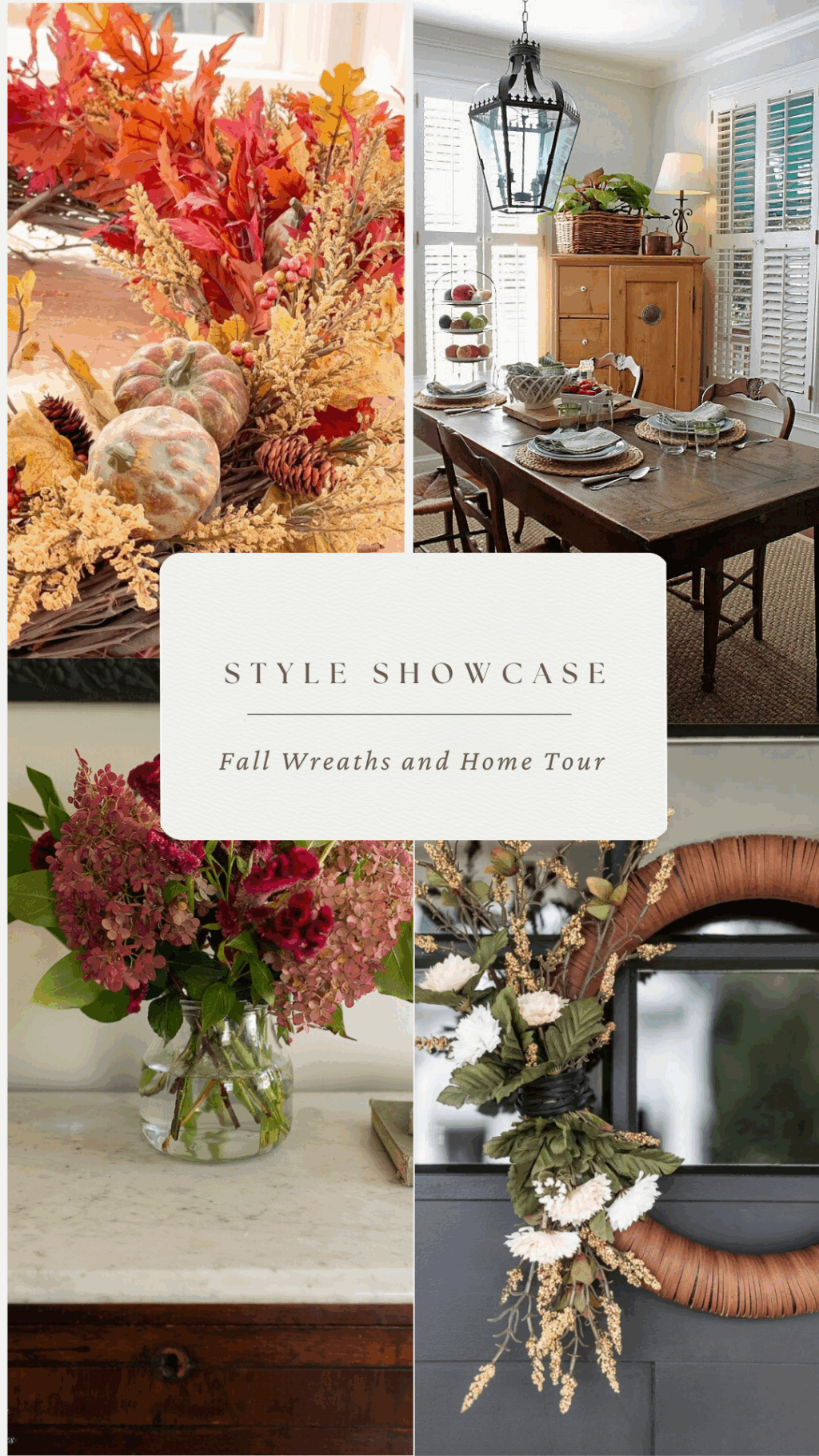 style showcase fall wreaths and home tour