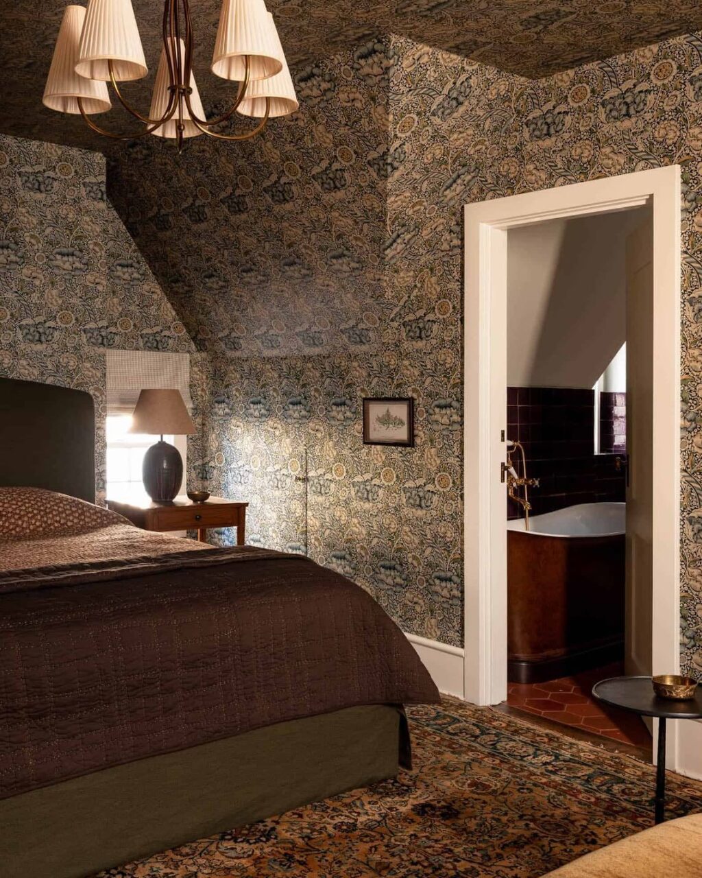 pattern drenched bedroom