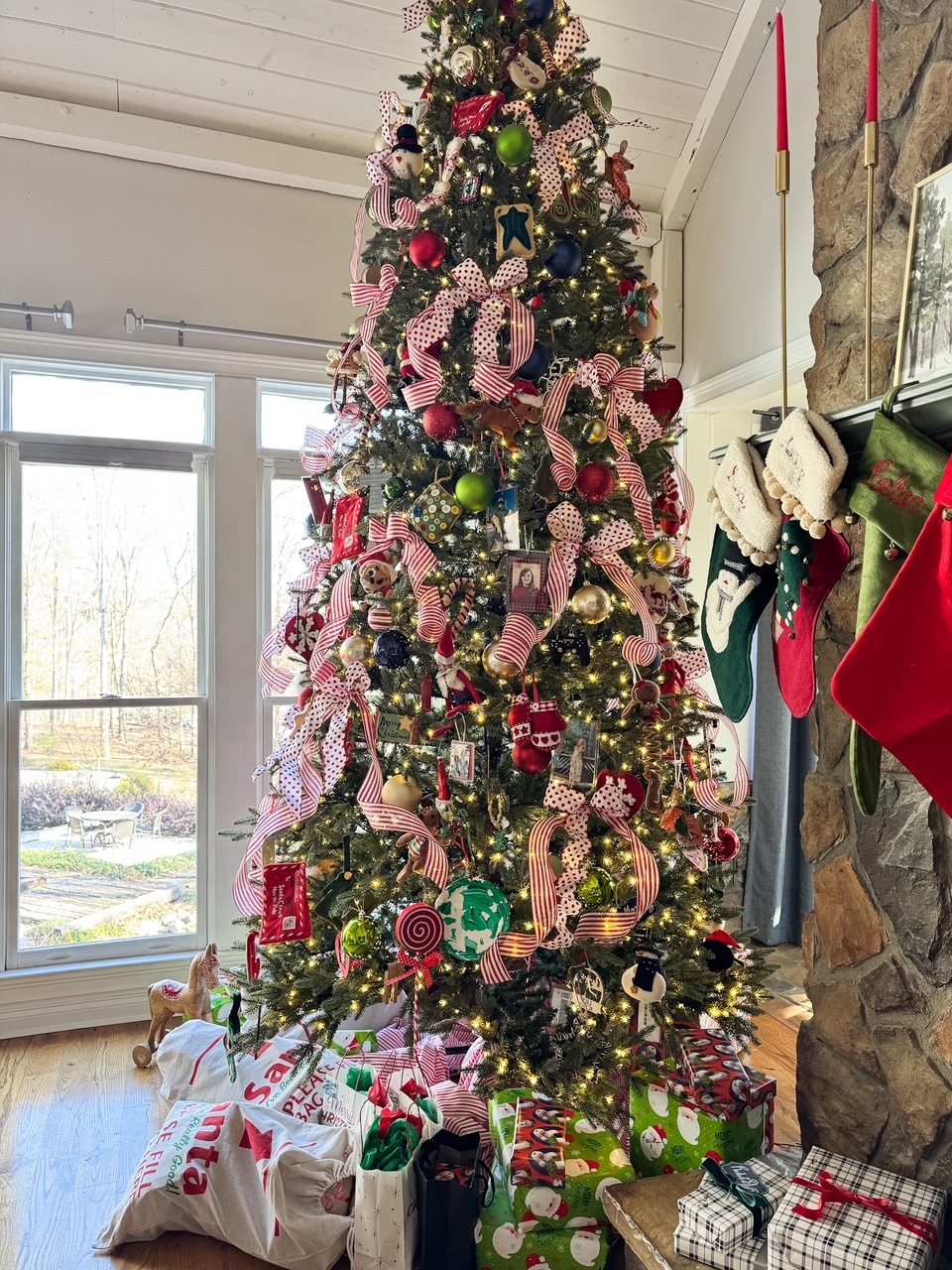 traditional Christmas decor at Duke Manor Farm