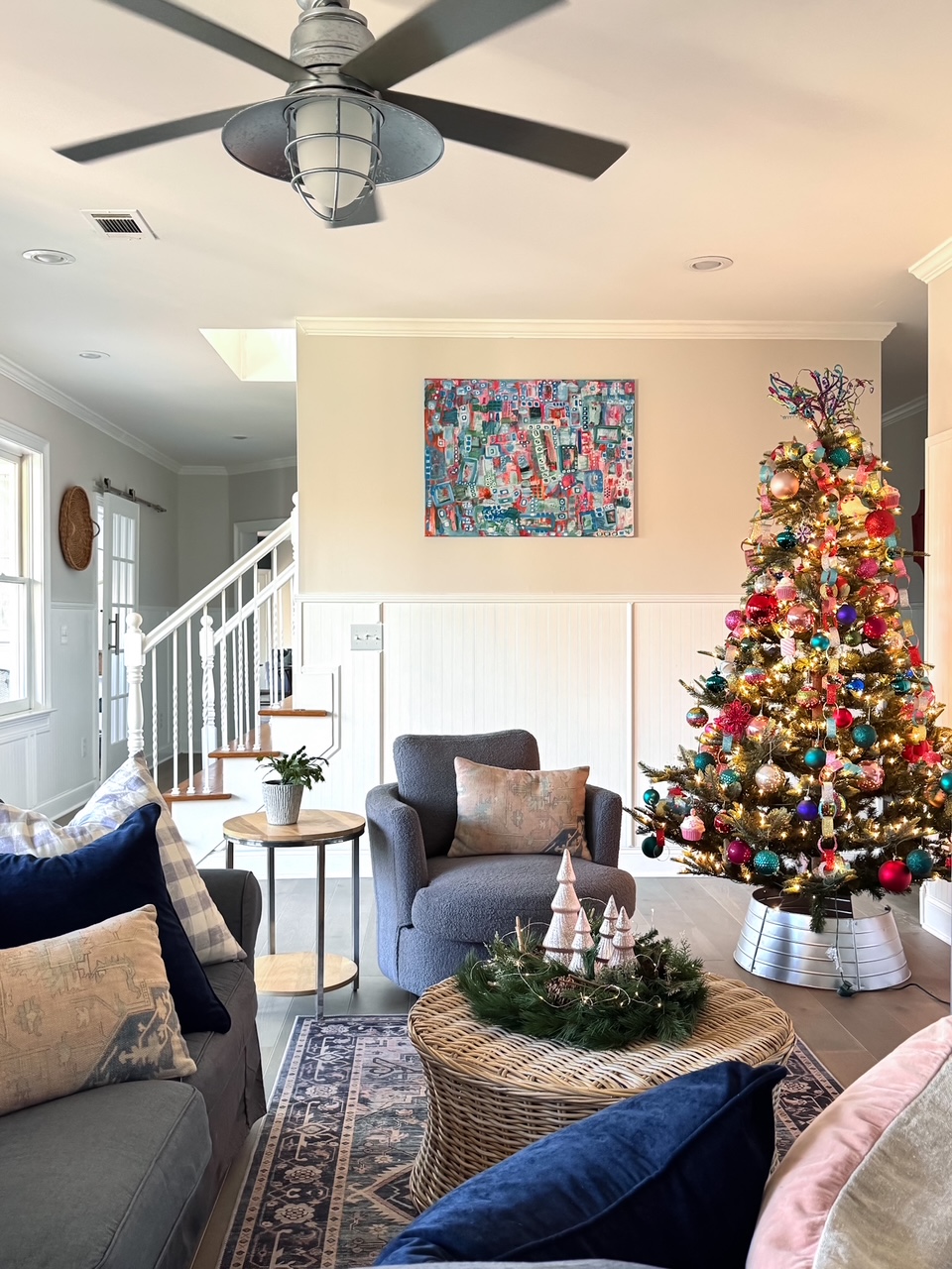 cozy holiday home tour with neutral decor