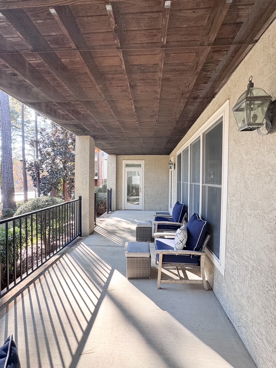 porch ceiling before and after