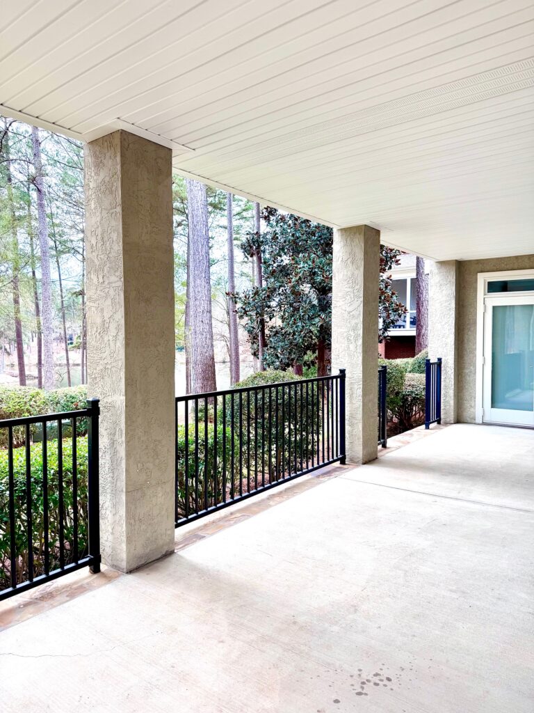 Vinyl Plank Porch Ceiling Installation Reveal for a Bottom-Open Porch