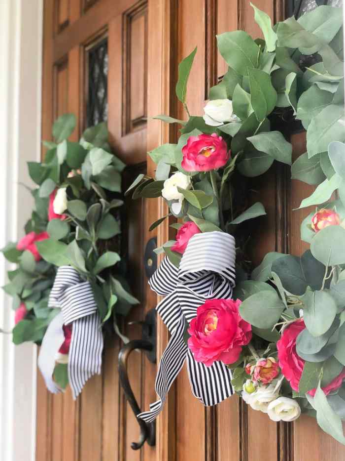 spring decorating ideas at Duke Manor Farm with fresh greenery