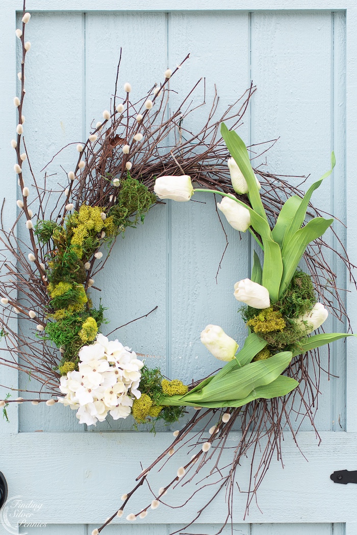 moss wreath spring decorating