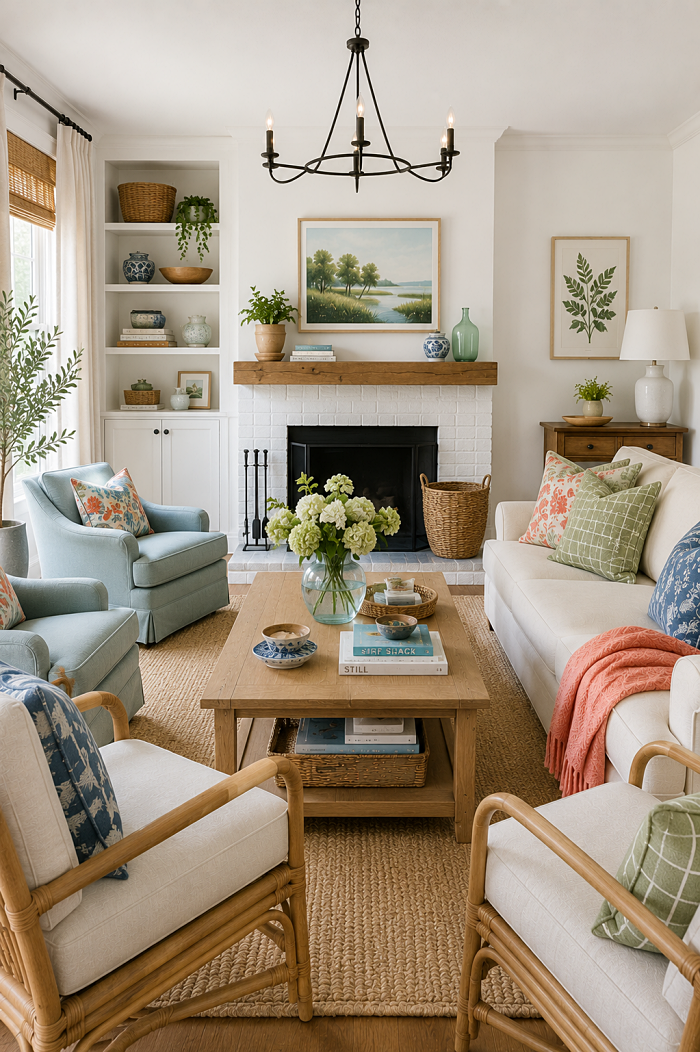 Charming neutral living room decorating ideas